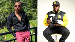 Influencer Brian Mutinda (left) and rapper Nonini