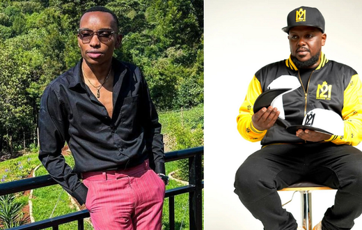 Influencer Brian Mutinda (left) and rapper Nonini