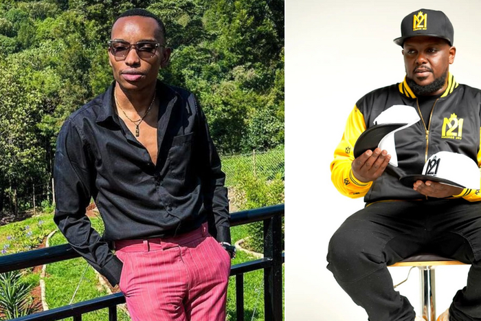 Influencer Brian Mutinda (left) and rapper Nonini