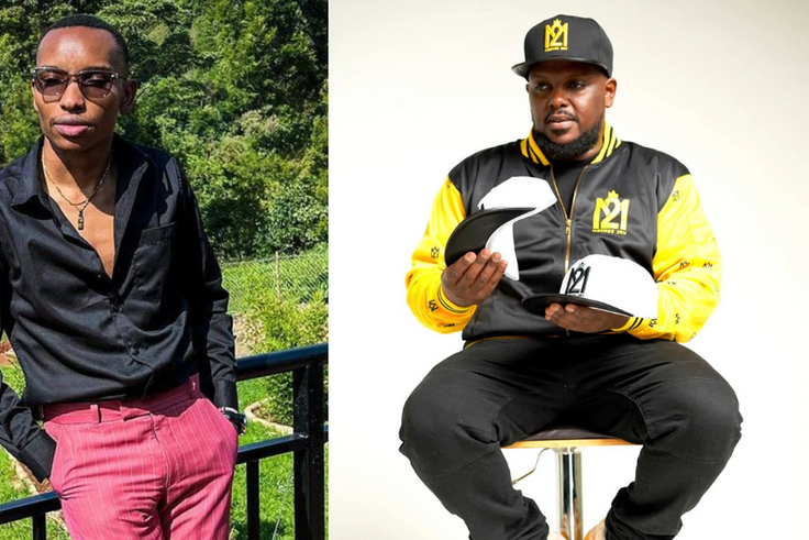 Influencer Brian Mutinda (left) and rapper Nonini