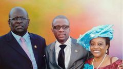 An undated image of George Magoha and his wife Barbara with their son Michael