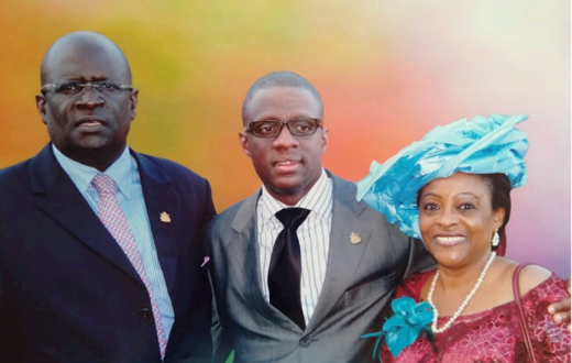 An undated image of George Magoha and his wife Barbara with their son Michael
