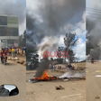 Protests along Naivasha Road on Friday May 26, 2023 as traders protest demolition of business structures (vibandas)