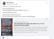 A screenshot from Njeri Rionge's Facebook page