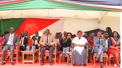 President William Ruto's mother Sarah Samoei and Uasin Gishu Governor Jonathan Bii