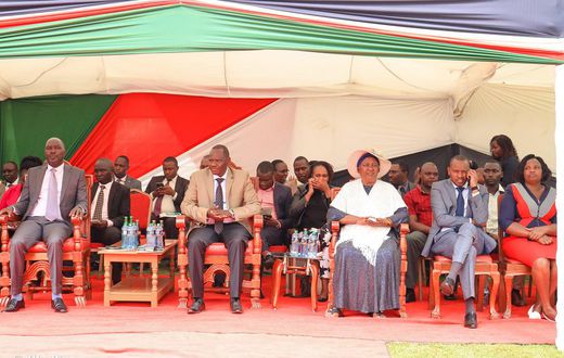 President William Ruto's mother Sarah Samoei and Uasin Gishu Governor Jonathan Bii