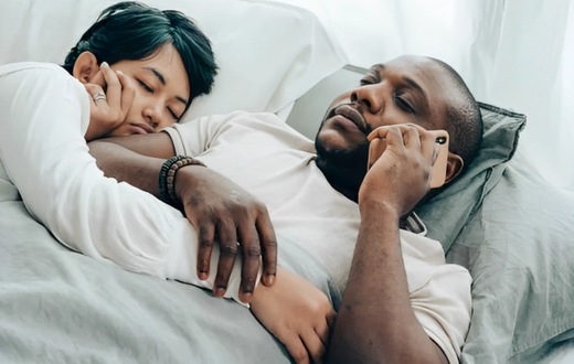 A couple in bed