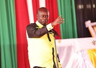 Deputy President Rigathi Gachagua speaking during a past function