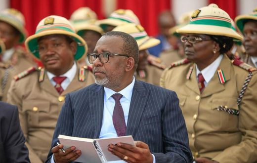 Agriculture CS Mithika Linturi during a meeting at State House, Nairobi