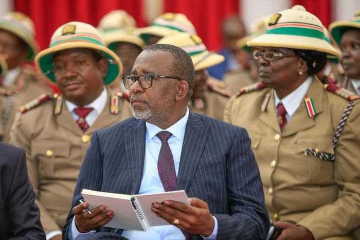 Agriculture CS Mithika Linturi during a meeting at State House, Nairobi