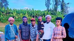Karangu Muraya delivers bicycle to Murang'a kid, Baby Ethan
