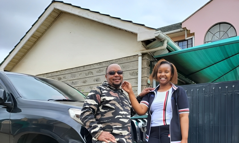 Gospel artist Muigai Wa Njoroge and Queen Stacy