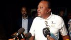 Former President Uhuru Kenyatta addressing the media July 21, 2023