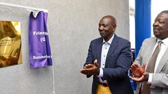 President William Ruto and Chief Cabinet Secretary Musalia Mudavadi attending a Church service at Friends Church (Quakers) in Donholm, Nairobi County.