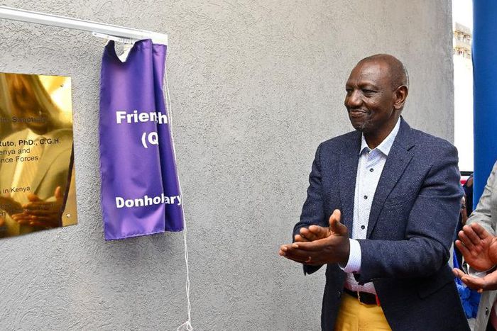 President William Ruto and Chief Cabinet Secretary Musalia Mudavadi attending a Church service at Friends Church (Quakers) in Donholm, Nairobi County.