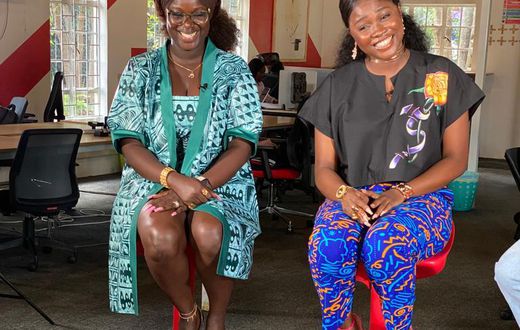 Nigerian content creators Jenni Frank and Linda Cyril