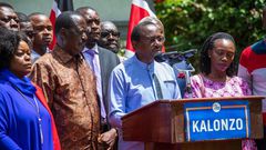 Azimio la Umoja leaders during a meeting on April 18, 2023