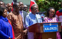 Azimio la Umoja leaders during a meeting on April 18, 2023