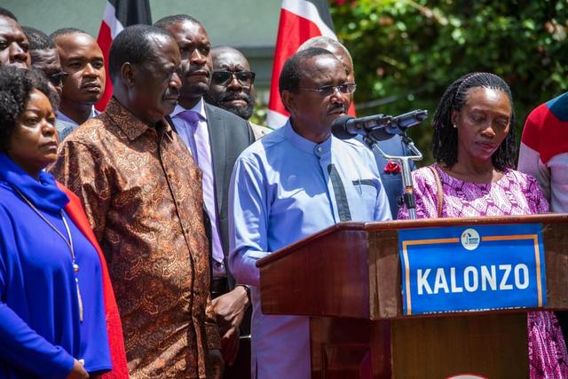 Azimio la Umoja leaders during a meeting on April 18, 2023