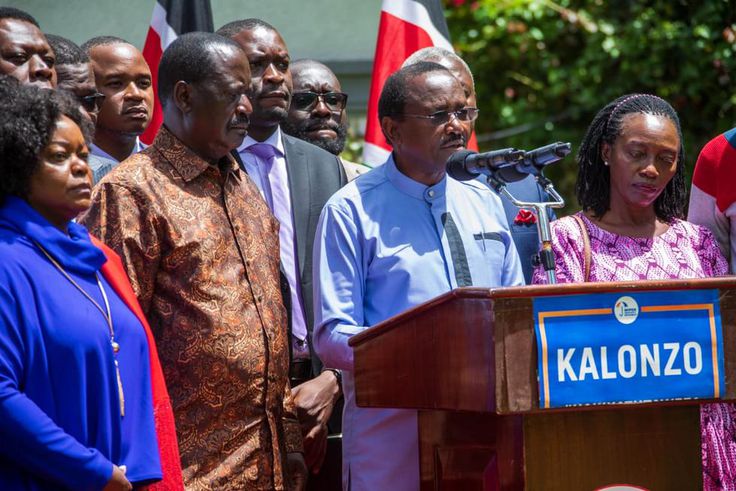 Azimio la Umoja leaders during a meeting on April 18, 2023
