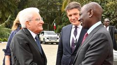 Kenyan President William Ruto and  Italian President Sergio Mattarella