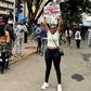 Beverlyne Kwamboka and other protestors during Tuesday's anti-finance bill protests