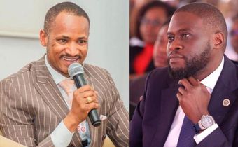 A collage image of Embakasi East MP Babu Owino and Nairobi Governor Johnson Sakaja