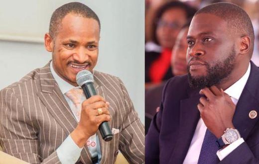 A collage image of Embakasi East MP Babu Owino and Nairobi Governor Johnson Sakaja