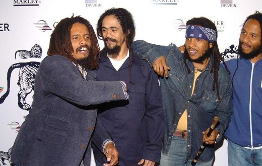 Rohan Marley, Damian Marley Stephen Marley and Ziggy Marley