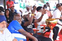 Nairobi Governor Johnson Sakaja watching a match