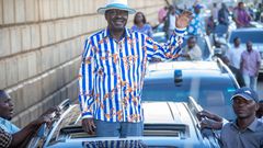 Azimio leader Raila Odinga in a previous rally
