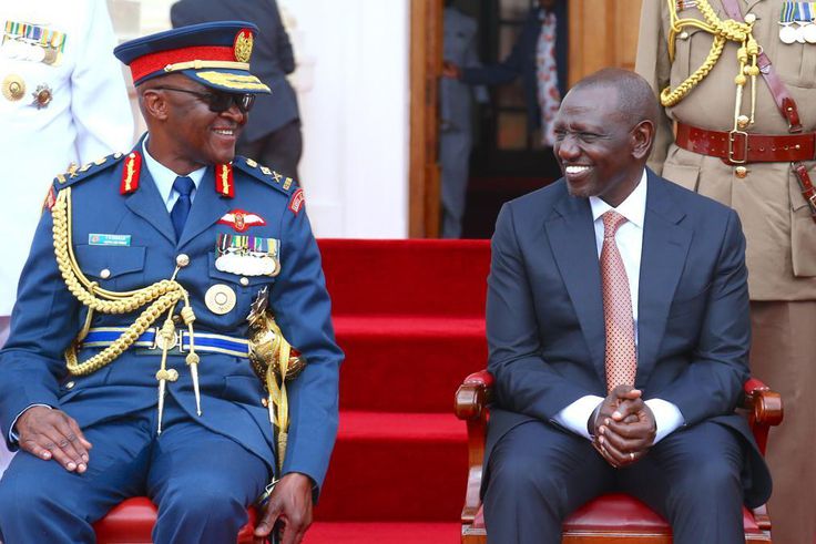 President William Ruto presided over the swearing in ceremony of General Francis Ogolla as the Chief of Defence at State House, Nairobi on April 29, 2023