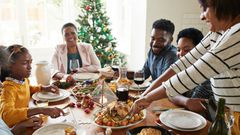 A family enjoying Christmas