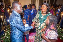 Raila Odinga & his wife Ida Odinga celebrating their 50th anniversary at Villa Rosa Kempinski Hotel in Nairobi on August 24, 2023
