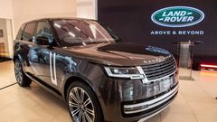 A Range Rover car on display