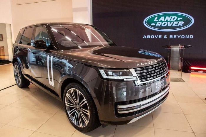 A Range Rover car on display