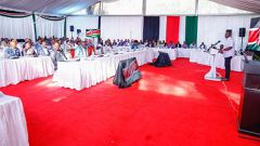 President William Ruto speaking at a Cabinet retreat on the implementation of the government’s development priorities