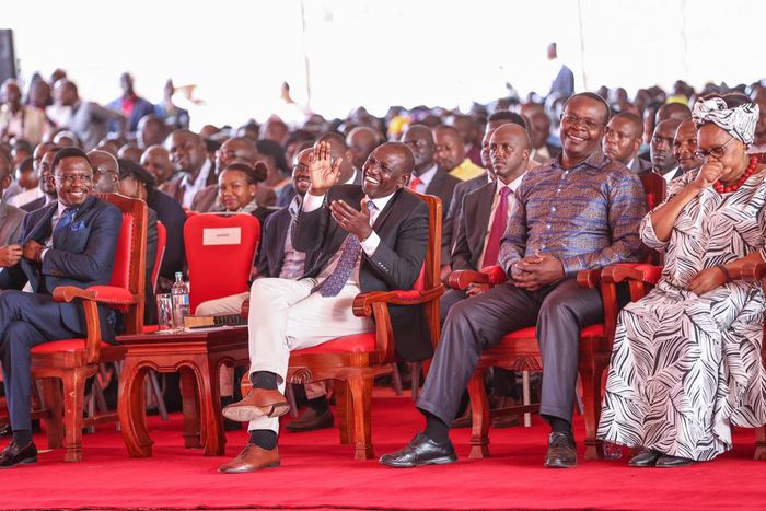 President William Ruto in Busia Stadium during an Interfaith prayer service
