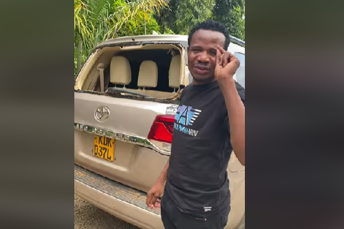 MP Peter Salasya speaks after ugly confrontation that left his car damaged
