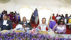 David Samoei, Abraham Kirwa, Fresiah Kirwa, and Carol Kitur during Mosop MP Abraham Kirwa's wedding on December 23, 2023