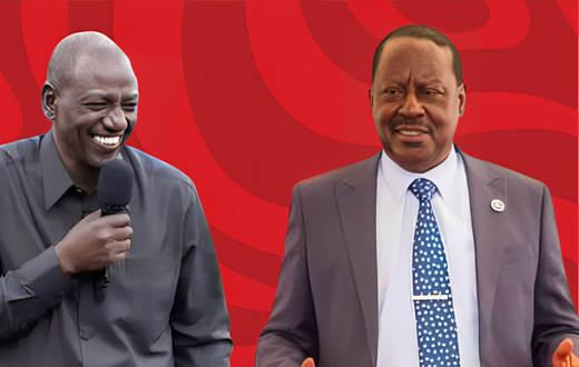 President William Ruto and Raila Odinga