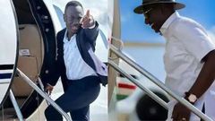 A collage image of comedian Butita and President William Ruto