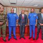 Interior Cabinet Secretary Kithure Kindiki flanked by police IG Japhet Koome, Deputy IG Edward Mbugua, Noor Gabow and DCI boss Amin Ibrahim