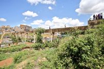 Nairobi Governor Johnson Sakaja when he visited the infamous Njiru “footbridge” on Friday, June 2.