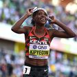 EUGENE, OREGON - JULY 18: Faith Kipyegon of Team Kenya reacts after competing in the Women's 1500m Final on day four of the World Athletics Championships Oregon22 at Hayward Field on July 18, 2022 in Eugene, Oregon. (Photo by Hannah Peters/Getty Images...