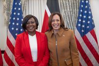 Embu Governor Cecily Mbarire with U.S Vice President, Kamala Harris in Washington D.C during President William Ruto's state visit