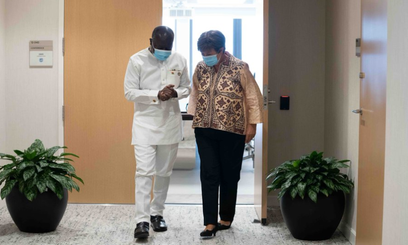 Ken Ofori-Atta and IMF MD, Kristalina Georgieva