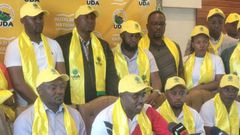 UDA Secretary General Cleophas Malala addressing the press on Saturday, 17 Feb 2024