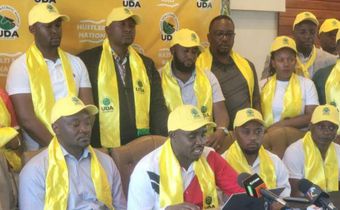 UDA Secretary General Cleophas Malala addressing the press on Saturday, 17 Feb 2024