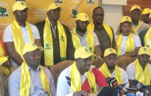 UDA Secretary General Cleophas Malala addressing the press on Saturday, 17 Feb 2024
